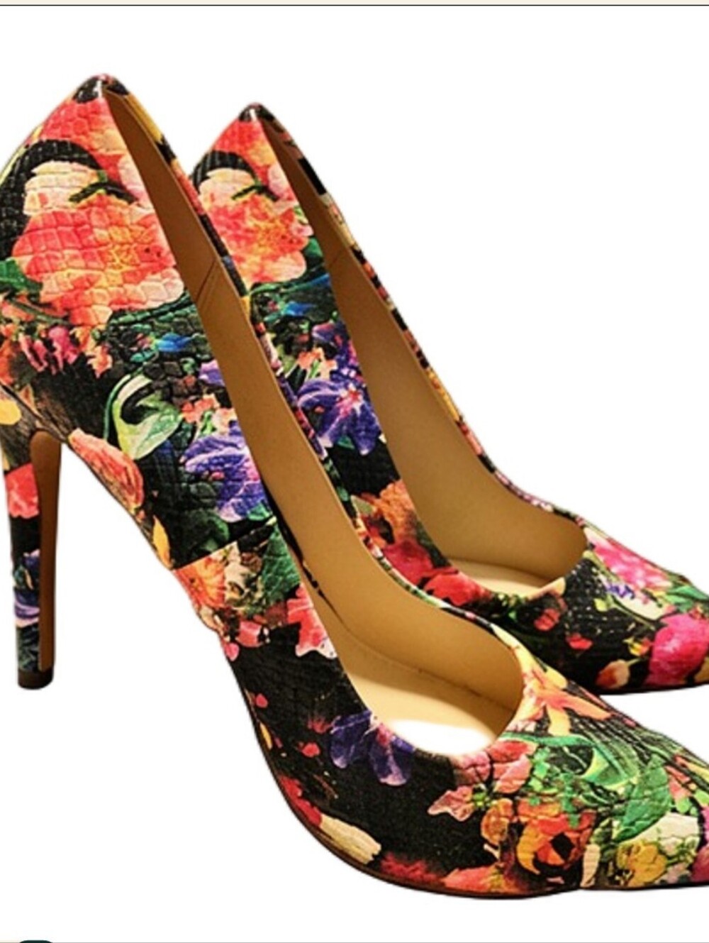 Call It Spring Floral Pointed‑Toe Heels – Size 7.5